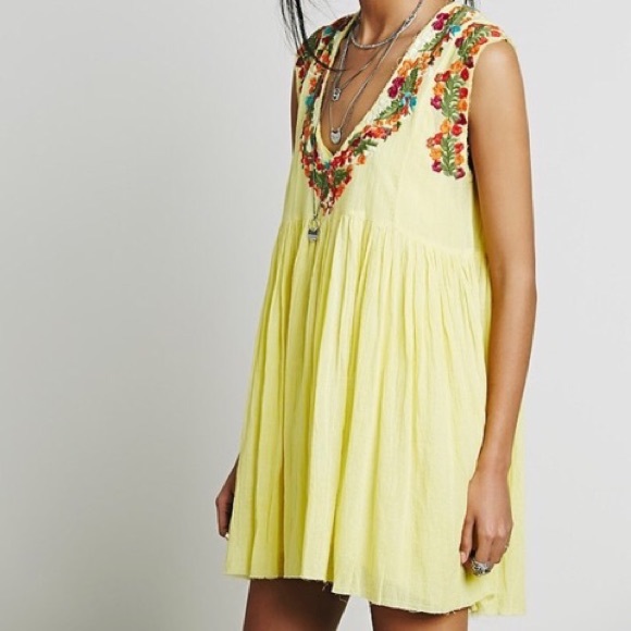Free People Dresses & Skirts - Free People One Modern Mexico Boho Dress in Yellow